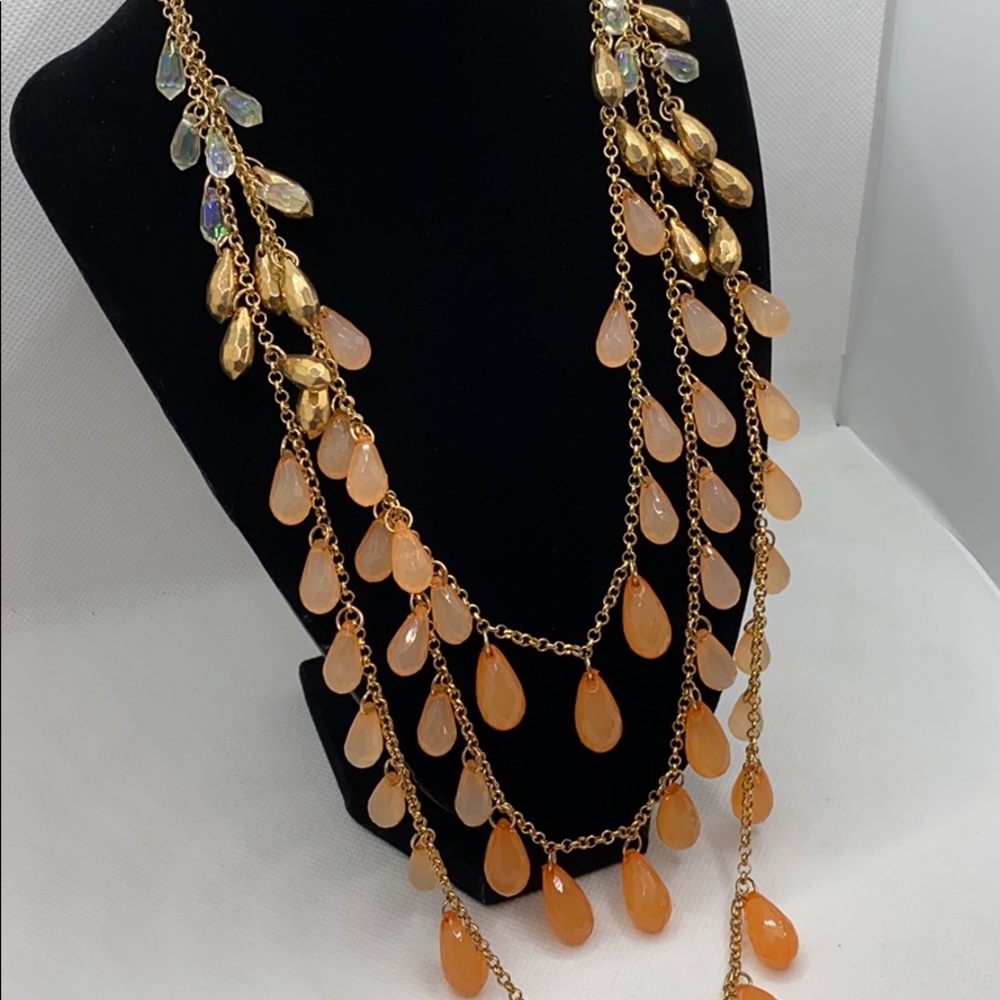 3 String Pink Ombré Necklace